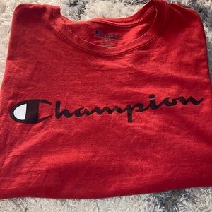 Red champion shirt size M